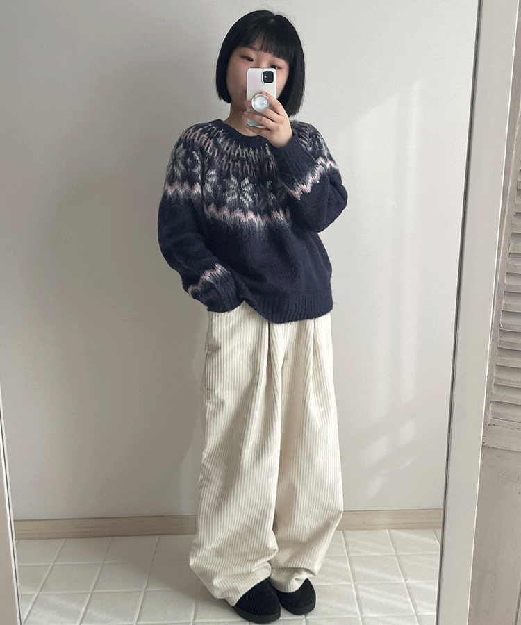 Winter big corduroy pants (겨울 왕골지 팬츠)