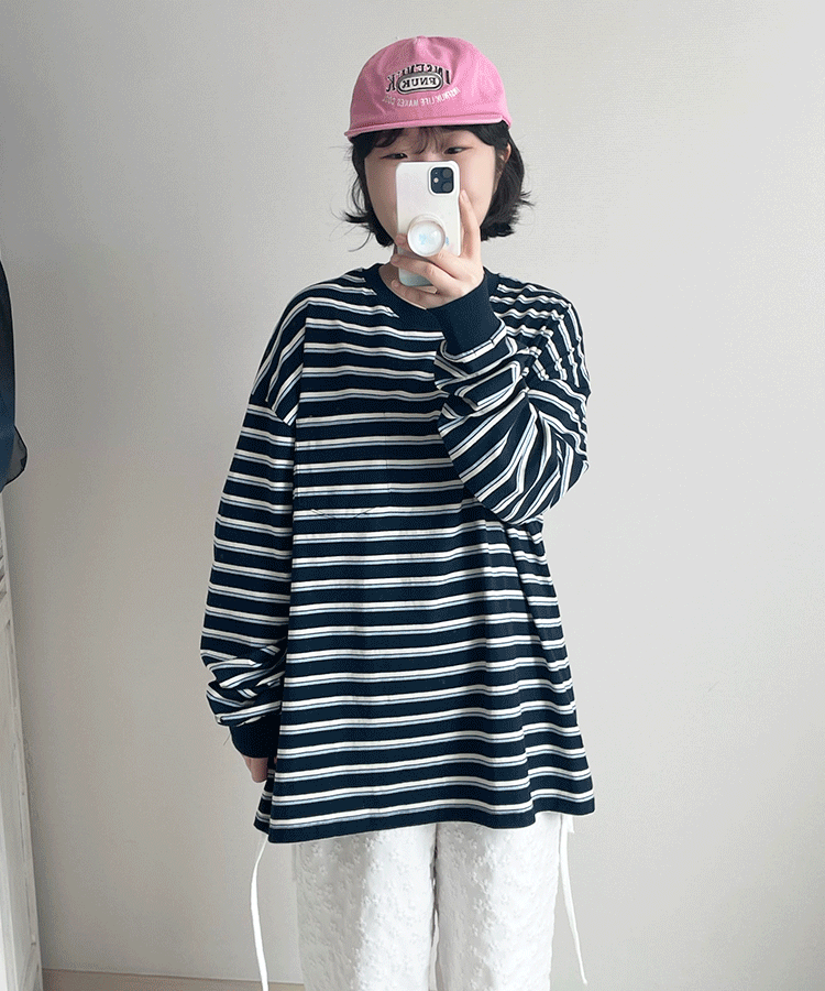 Won stripe sweatshirts (원 스트라이프 맨투맨)