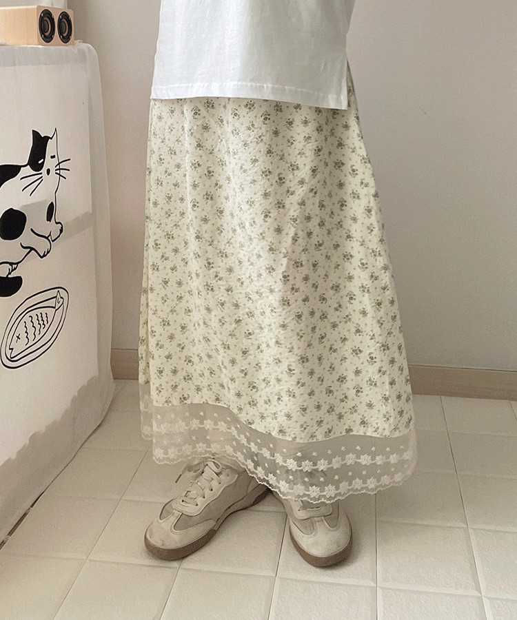 floral lace skirts(플로럴 레이스 스커트)